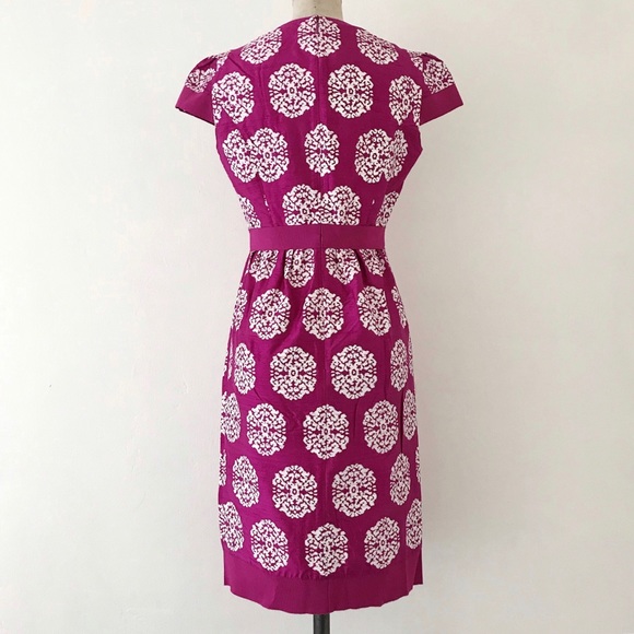 CAROLINA HERRERA | Silk Paisley Sheath Dress - Picture 6 of 8